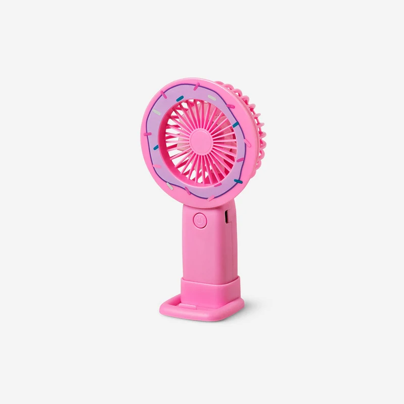 Handheld fan - Pink doughnut