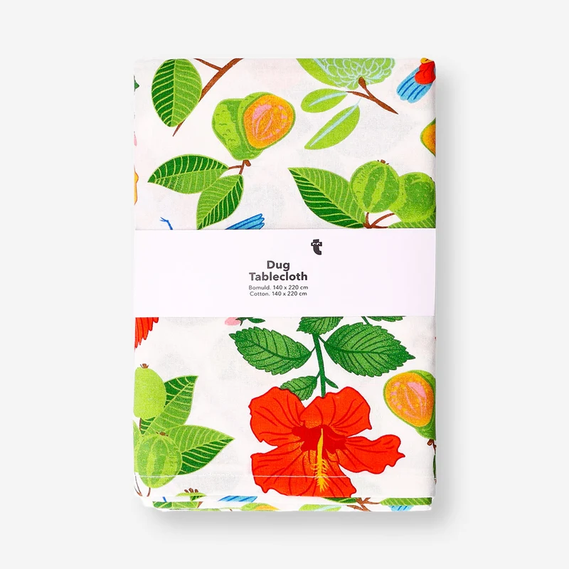 Tablecloth with tropical print - 140x220 cm