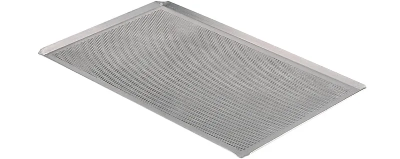 Backblech Alu perforiert 40x30cm H: 1cm mit schräger Kante