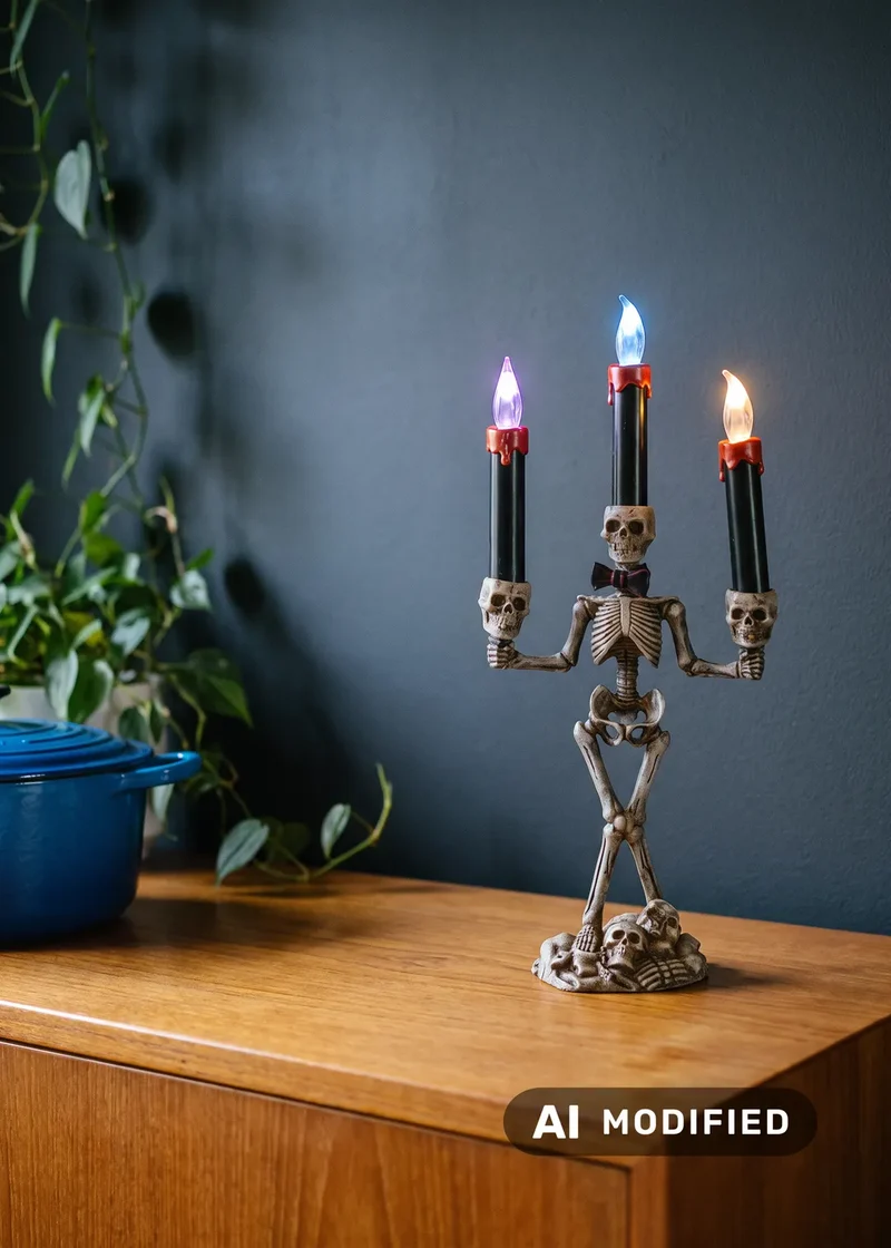 Skeleton candelabra - 37 cm