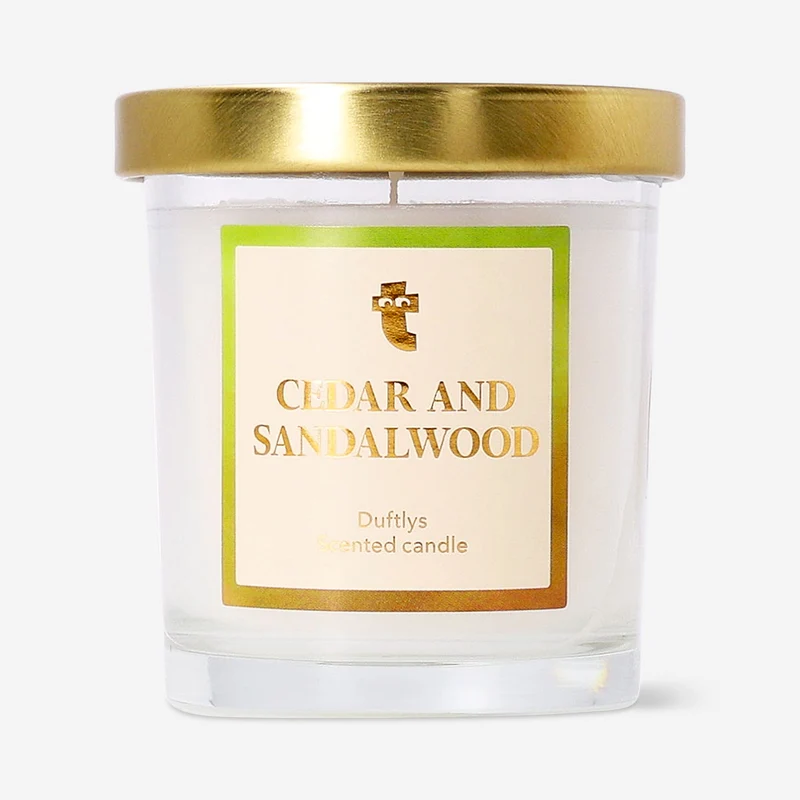 Scented candle - Cedar and sandalwood fragrance