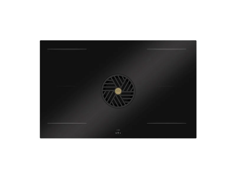 Ⓜ️🔵🔵🔵 BERTAZZONI P804ICH2M30NT - Piano Cottura a Induzione, 80 cm, Nero, Serie Modern, 4 Zone Cottura, Funzione Multi-zona, Cappa Integrata Centrale, Nuova classe A++