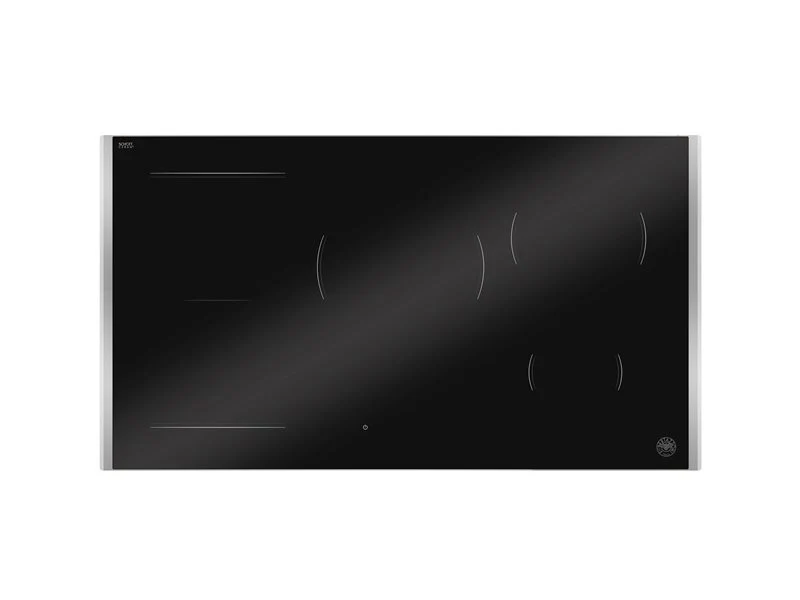 Ⓜ️🔵🔵🔵 BERTAZZONI P905I1M30XP - Piano Cottura a Induzione, 90 cm, Nero/ Acciaio inox, 5 Zone, Serie Modern, Display LED, Funzione Multi-zone