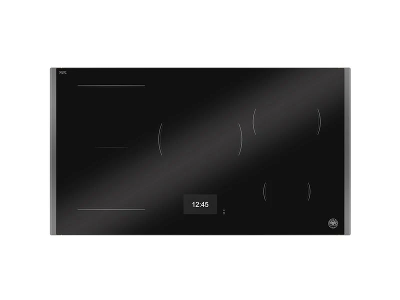 Ⓜ️🔵🔵🔵 BERTAZZONI P905I1M37CT - Piano Cottura a Induzione, 90 cm, Nero/ Carbonio, 5 Zone, Serie Modern, Display TFT, Funzione Pot Moving
