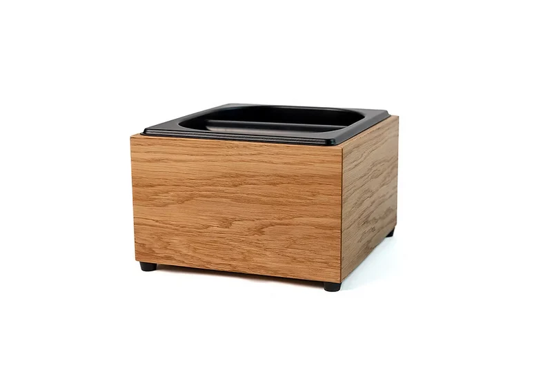 Rb Crafts Knock Box Eiche & schwarzes Inlay
