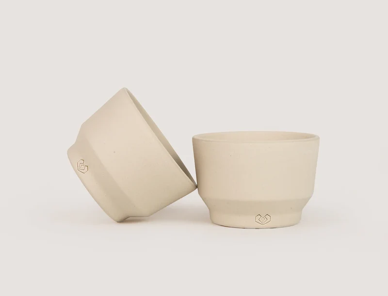 hartmud MOTOMOTO Lotus150 – Handgefertigte Steinzeugtasse 150 ml
