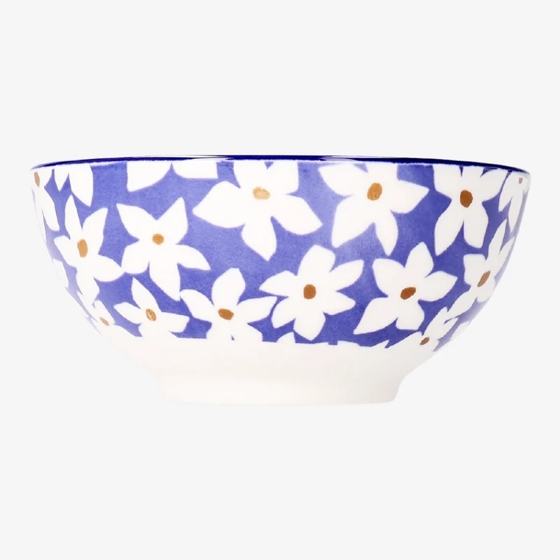 Ceramic bowl with floral design - 14 cm