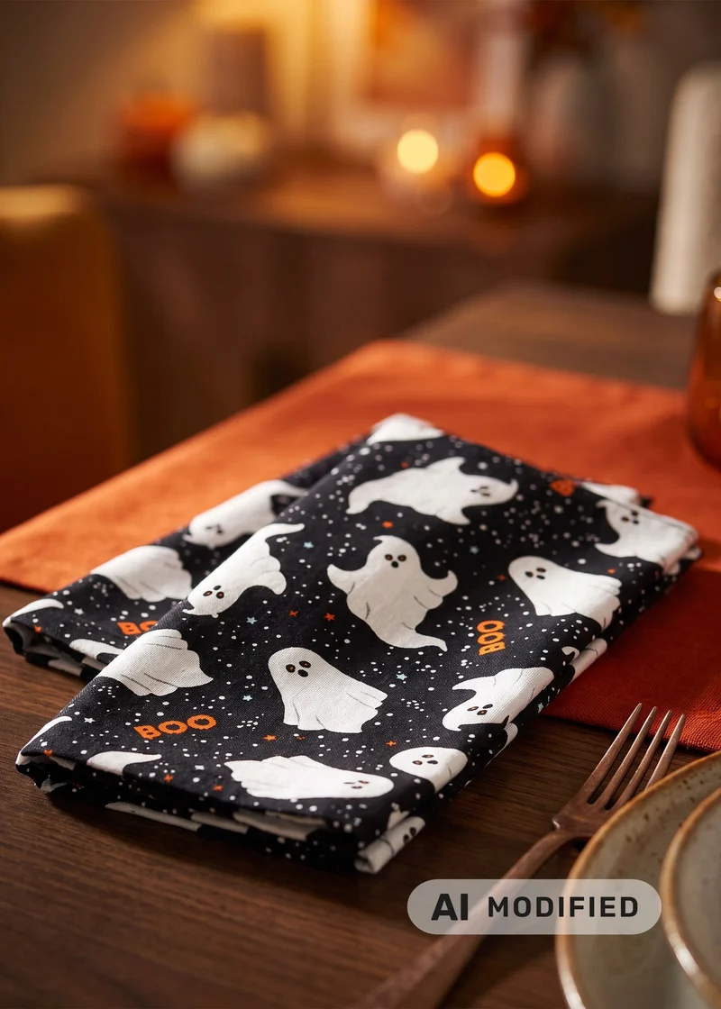 Fabric napkins with ghost print - 2 pcs