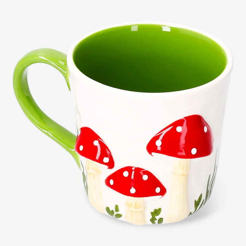 Mug with embossed mushrooms - 450 ml