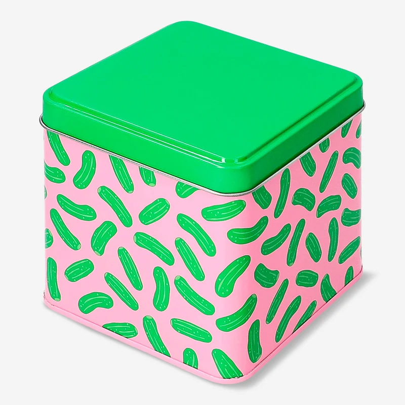 Storage tin with pickle print - 10 cm