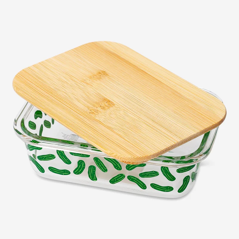 Glass food container with pickles - 15 cm