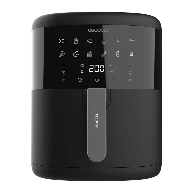 Cecotec Friggitrice ad Aria Cecofry Bombastik 6000. Air Fryer 1700 W, Capacità 6 L, Tecnologia PerfectCook, Regolazione della Temperatura e Del Tempo, Controllo Touch, 12 Modalità, Timer