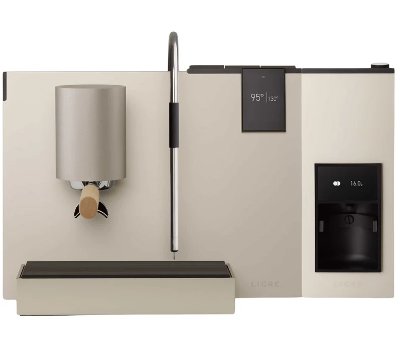Ligre Youn Silver - Beige & Siji Kaffeemühle im Set