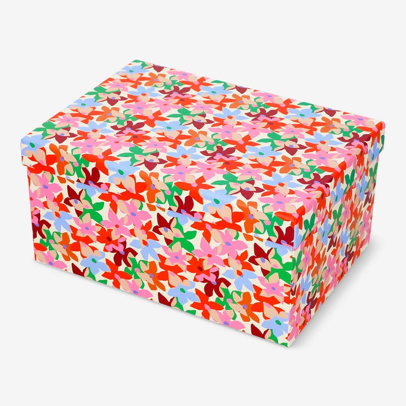 Storage box with geometric print - 17x24