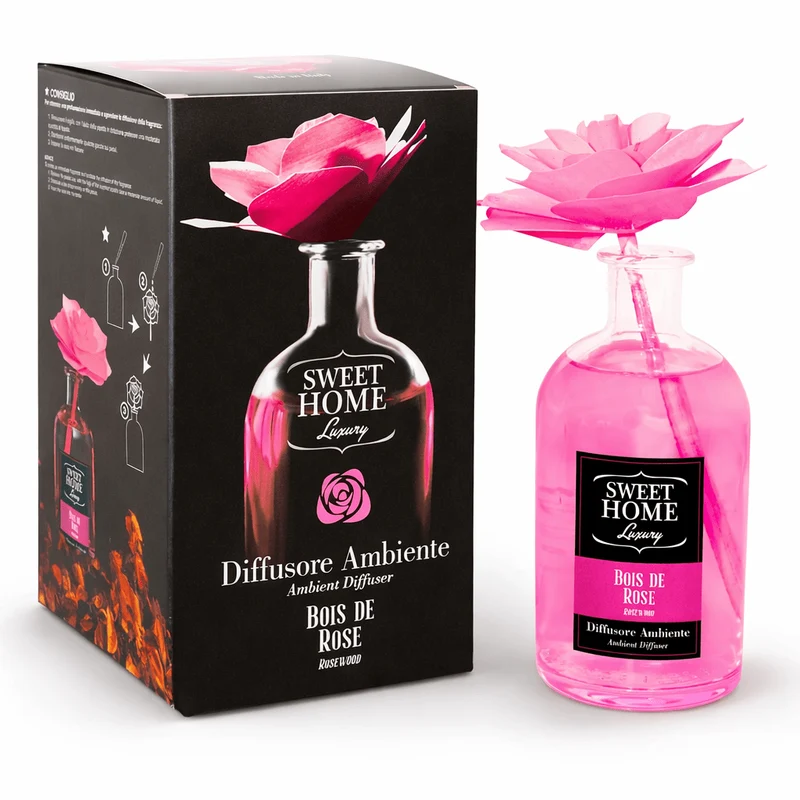 Diffusore Ambiente 250ml con Fiore - Elegant Home Fragrance Diffuser