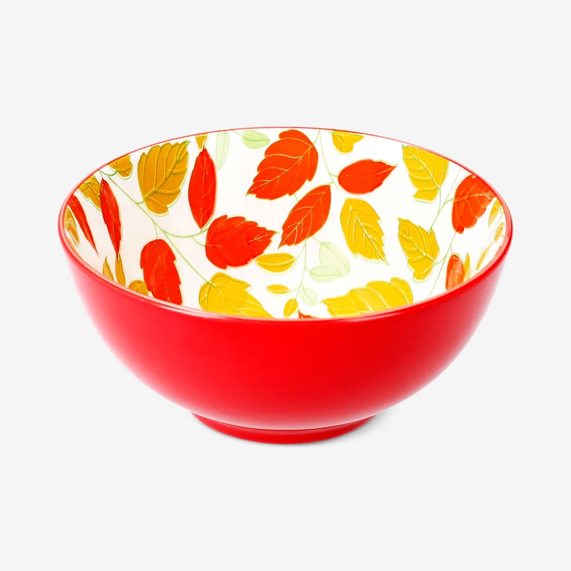 Bowl with leaf print - 14 cm