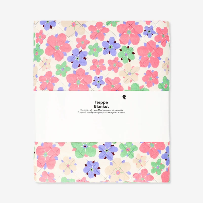 Quilted floral blanket - 170x130 cm