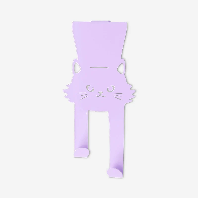 Purple cat hook for the door