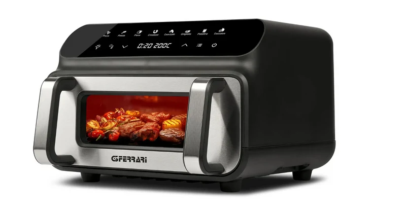 Ⓜ️🔵🔵🔵 G3FERRARI Friggisano BBQ - [📦🚨Spedizione immediata!🚚💨] Friggitrice ad aria con funzione barbecue, essiccatore, pizza, forno, pane, grigliata e molto altro! BPA e PFOSA safe, con ricettario cartaceo incluso