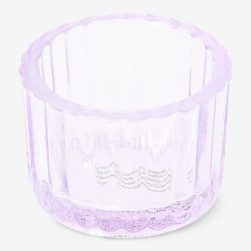 Purple glass tealight holder