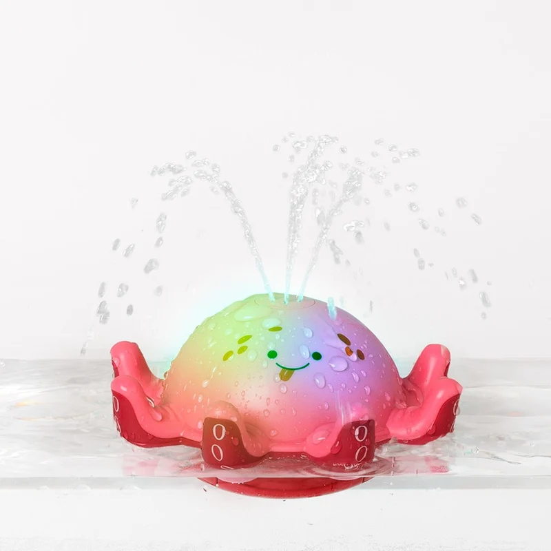 Water spraying octopus with changing lights