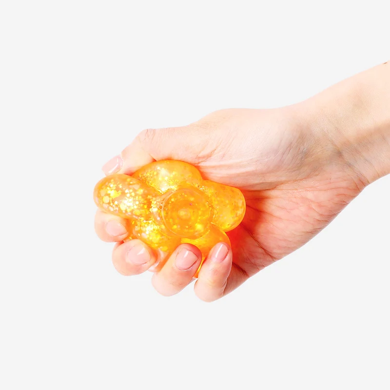 Fidget flower - Orange glitter