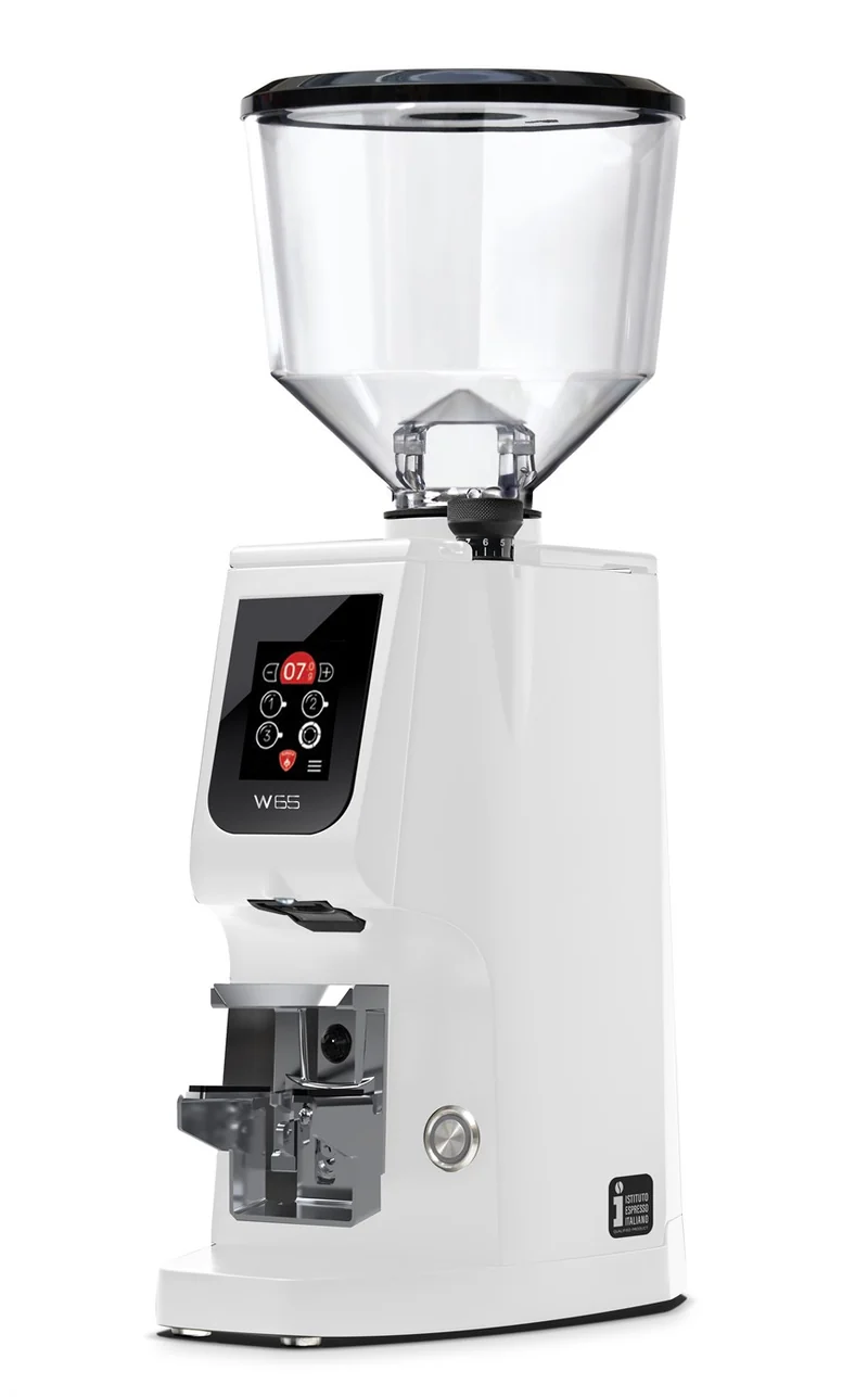 Eureka Atom W 65 Weiß - Grind by weight