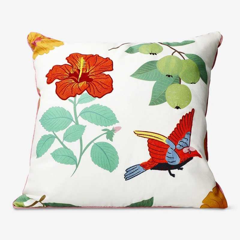 Cushion with tropical print - 45x45 cm