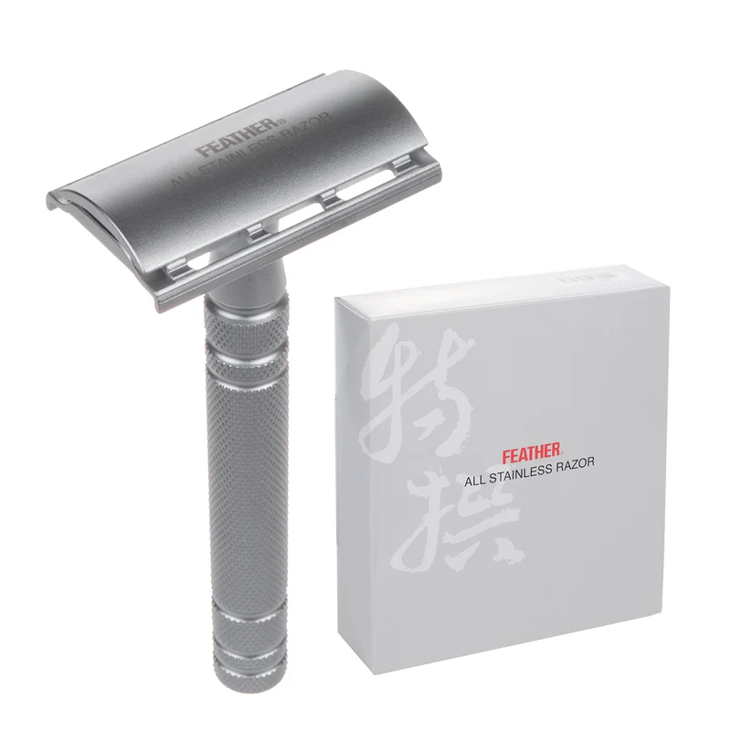 Rasoio da barba Feather AS-D2 e 5 lame in acciaio inossidabile - Qualità giapponese