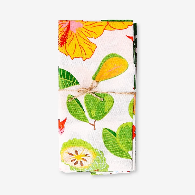 Fabric napkins with tropical print - 2 pcs