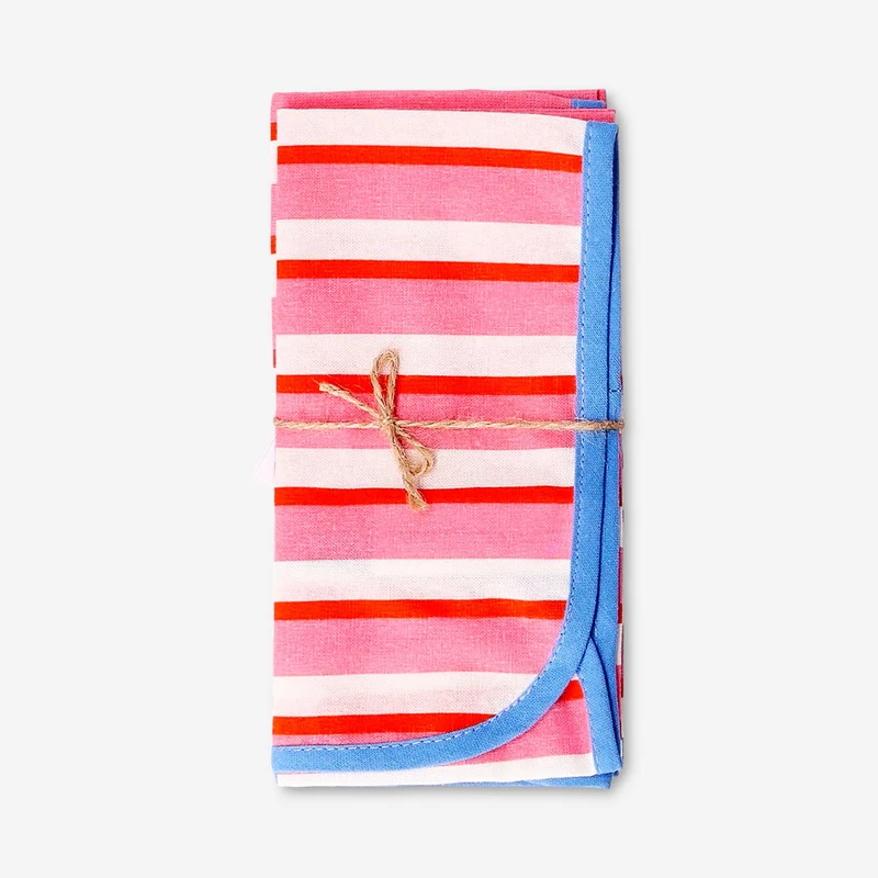 Fabric napkins with stripes - 2 pcs