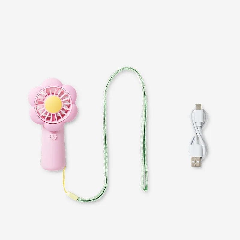 Handheld fan with strap - Flower