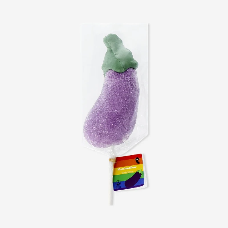 Marshmallow on a stick - Eggplant
