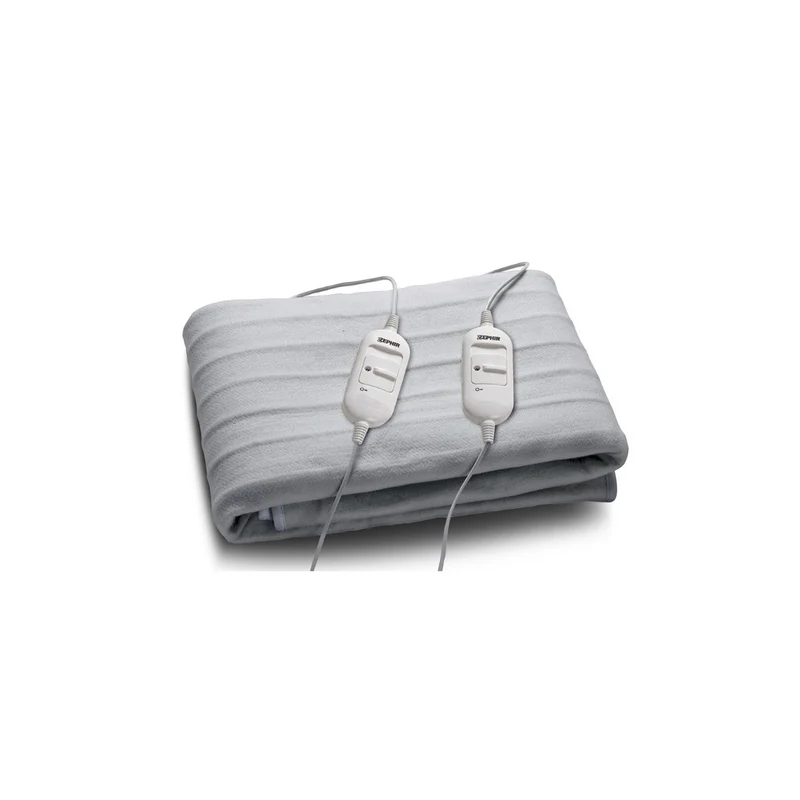 Zephir ZTD202 – Termocoperta Elettrica 2 piazze in Poliestere 120 W, 2 Livelli, Lavabile