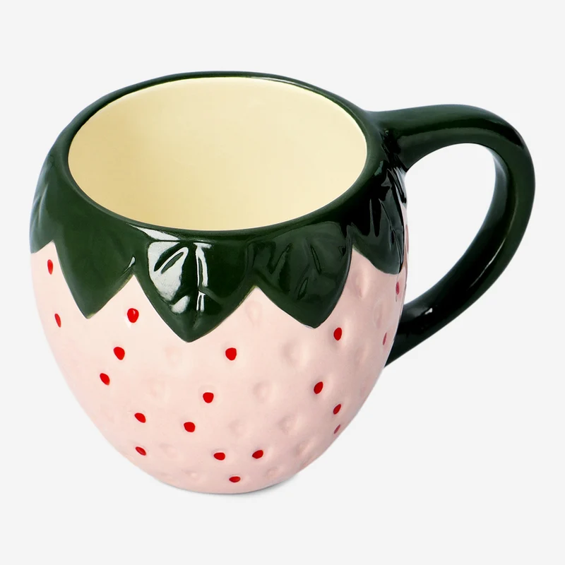 Pink strawberry mug - 350 ml