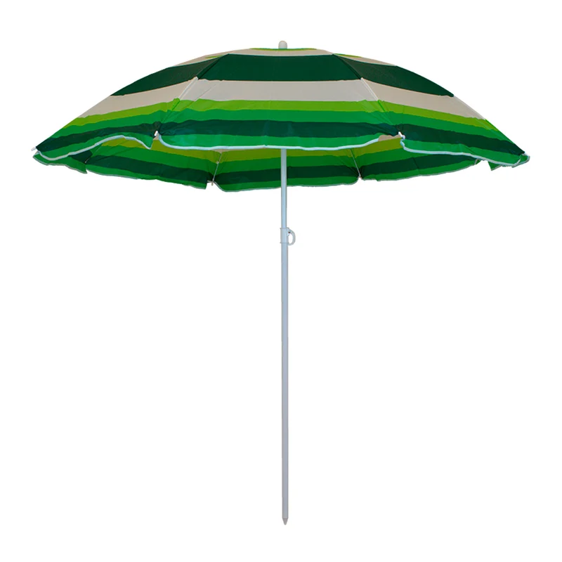 Ombrellone da giardino Master Grill&Party, diametro 180 cm, strisce bianche e verdi, JKB03