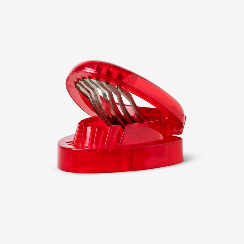 Red strawberry fruit cutter