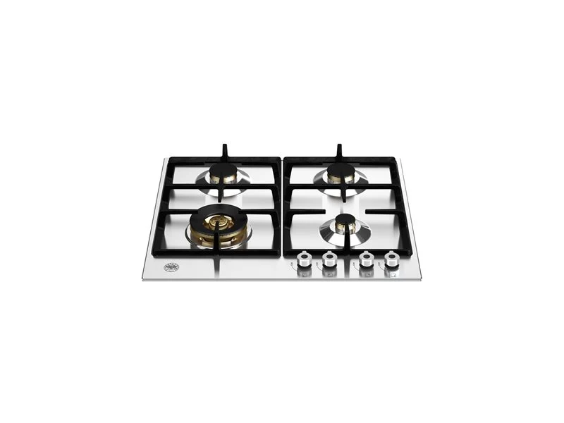 Ⓜ️🔵🔵🔵 BERTAZZONI P604LPROX - Piano Cottura a Gas, 60 cm, Acciaio Inox, Serie Professional, Wok Laterale