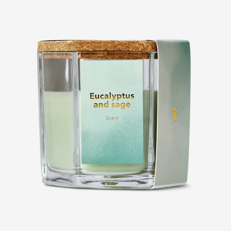 Scented candle - Eucalyptus and sage fragrance