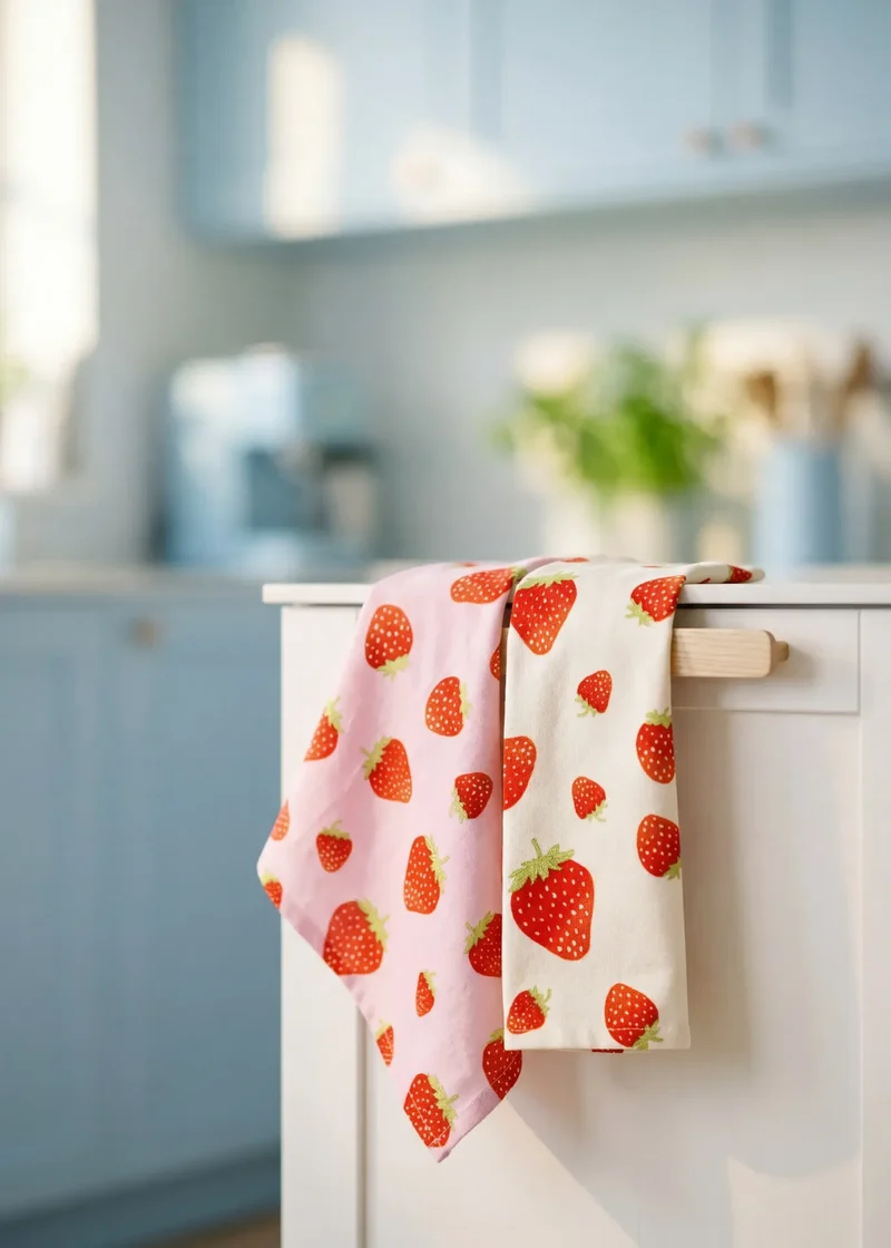 Strawberry tea towels - 2 pcs