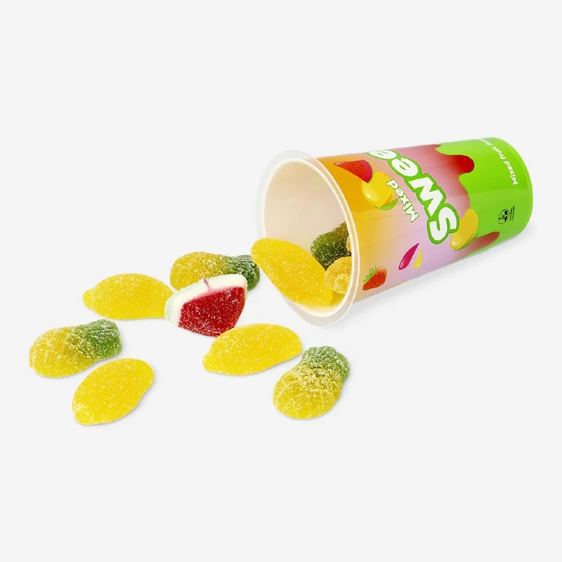 Mixed candy in a cup