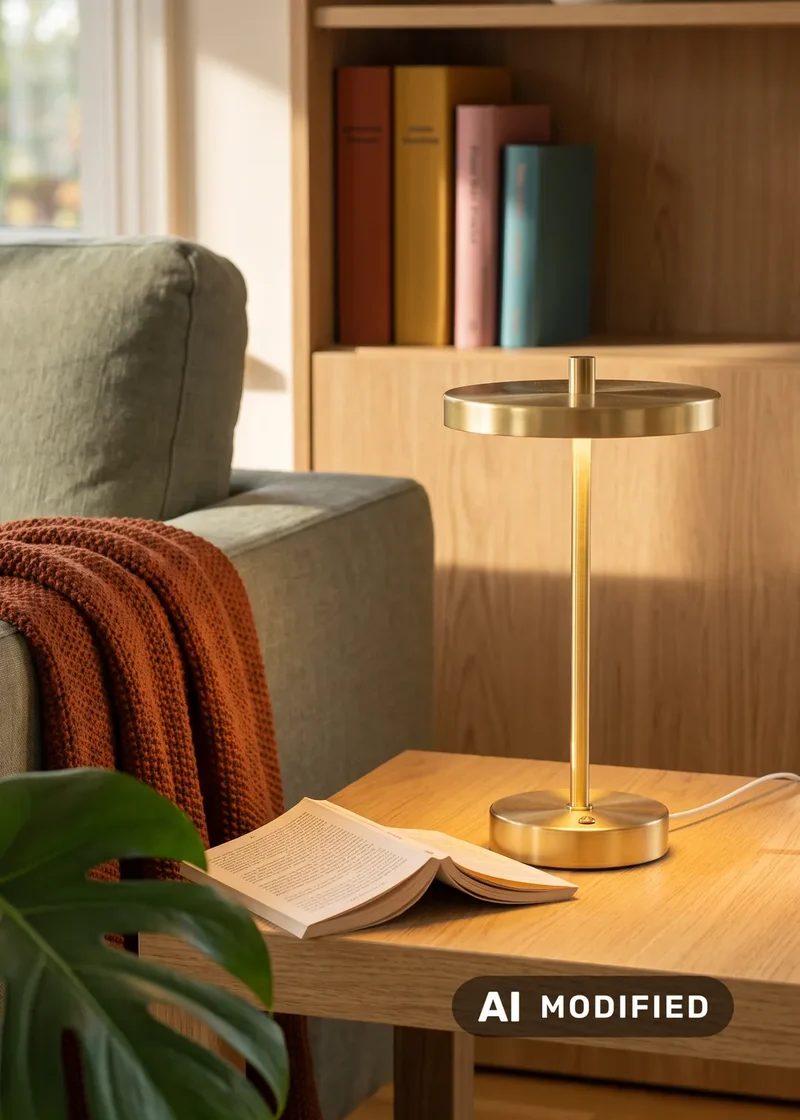 Gold cosy lamp - With three light settings