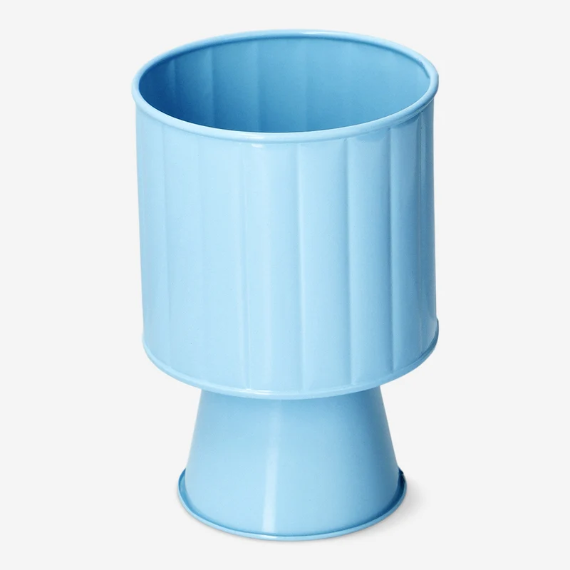 Elevated blue metal plant pot - 11 cm