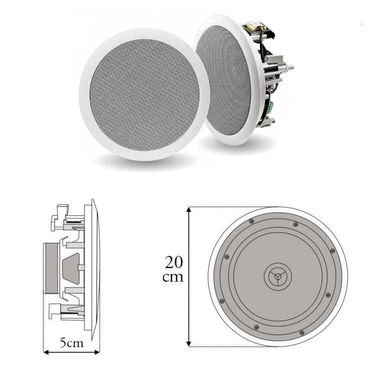 CASSE DA INCASSO AUDIO PER SOFFITTO FILODIFFUSIONE SPEAKER ALTOPARLANTE NEGOZIO
