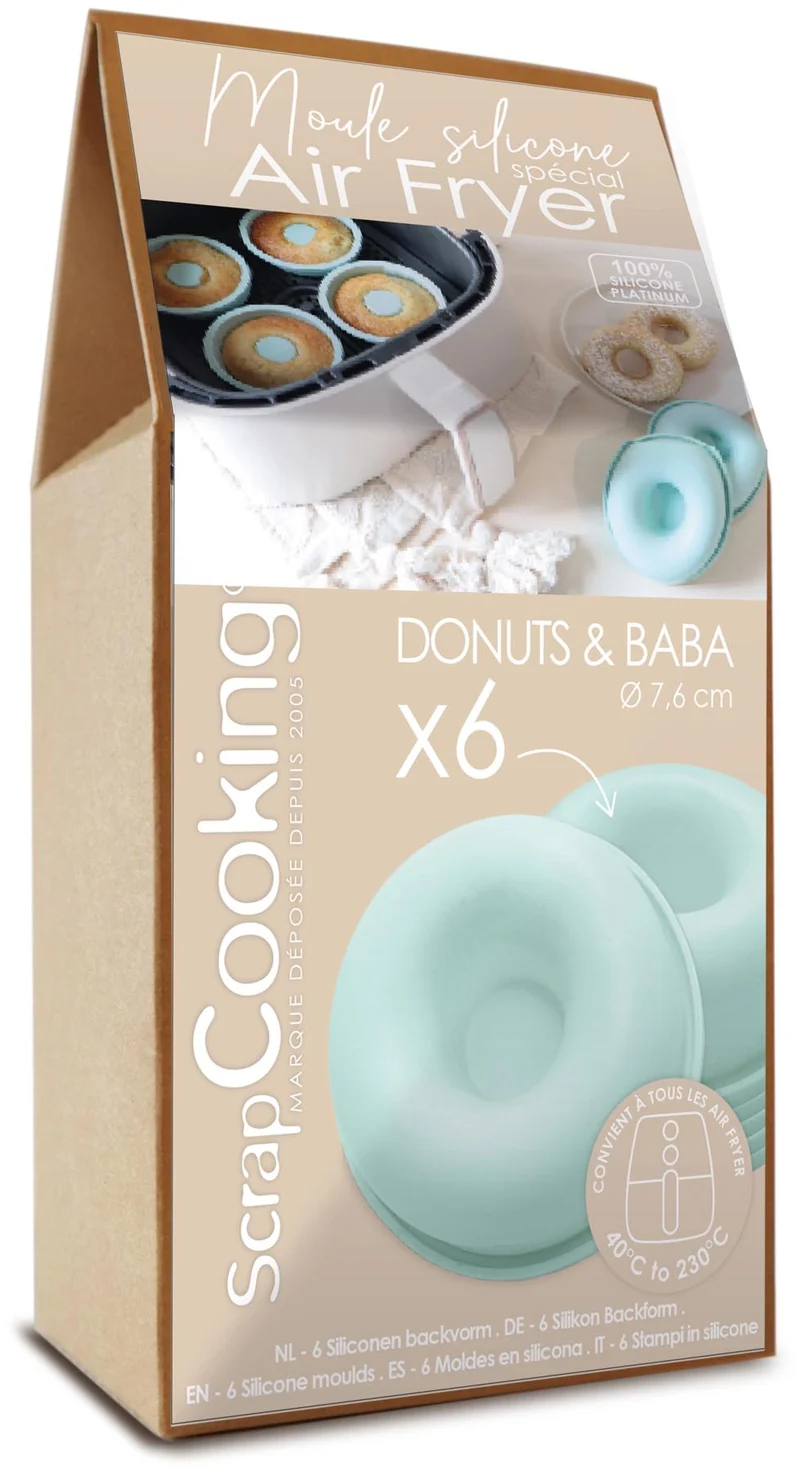 6er Set Backform für Heissluftfritteuse Donuts
