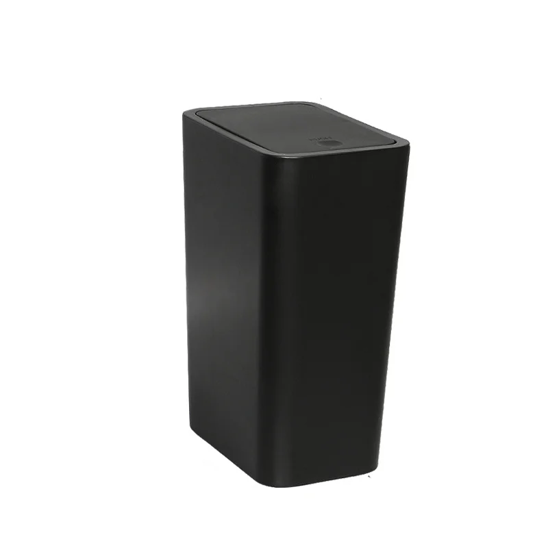 Slim Press-Top Pop-Up Bin — One-Touch Lid, Airtight Odour Lock, 10L
