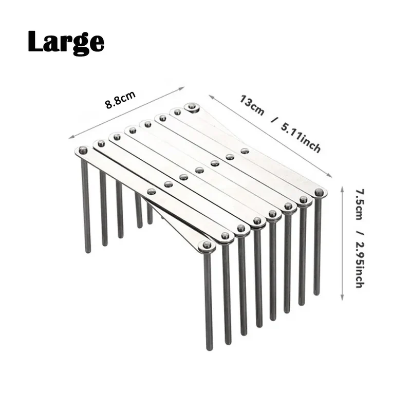 Retractable Stainless Steel Pot Lid Rack — Adjustable Foldable Kitchen Organiser