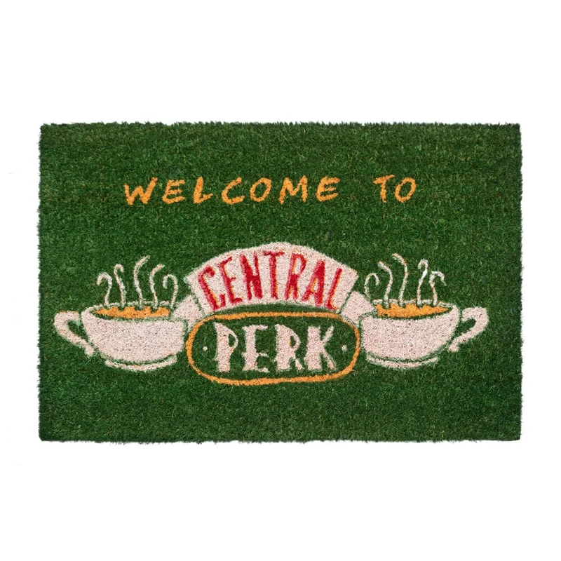 Zerbino - Friends (Central Perk) Tappeto per Ingresso da Esterno e Interno Cocco Divertente Cameretta Bagno con Base in PVC Antiscivolo Merchandising 40X60 cm