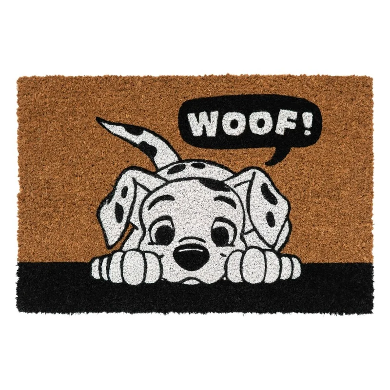Zerbino Disney (La Carica dei 101) Cani Dalmata Tappeto per Ingresso da Esterno e Interno Cocco Divertente Cameretta Bagno con Base in PVC Antiscivolo 40X60 cm