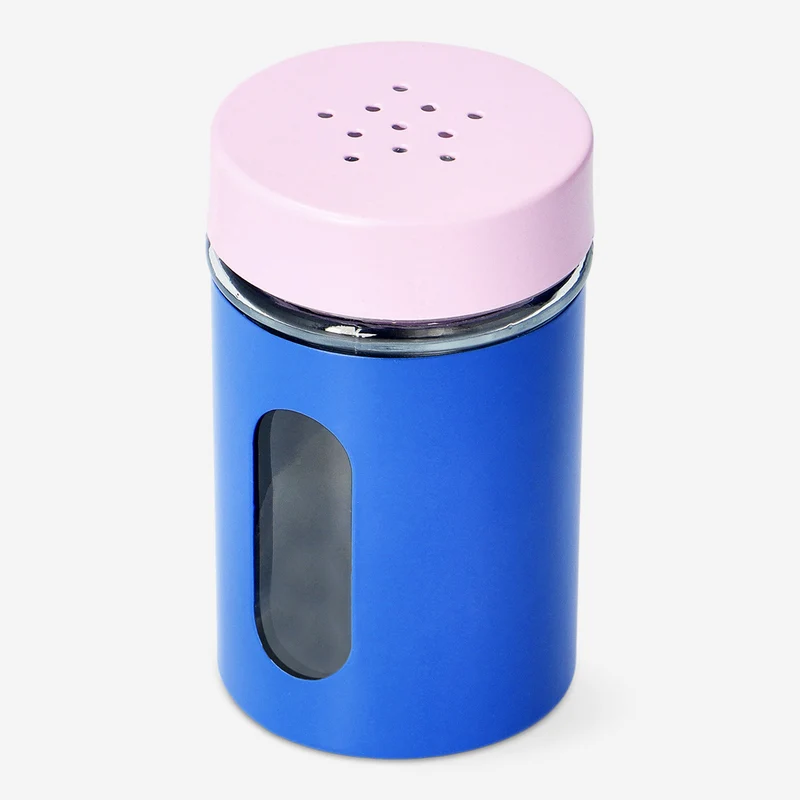 Salt and pepper shaker in pink and blue